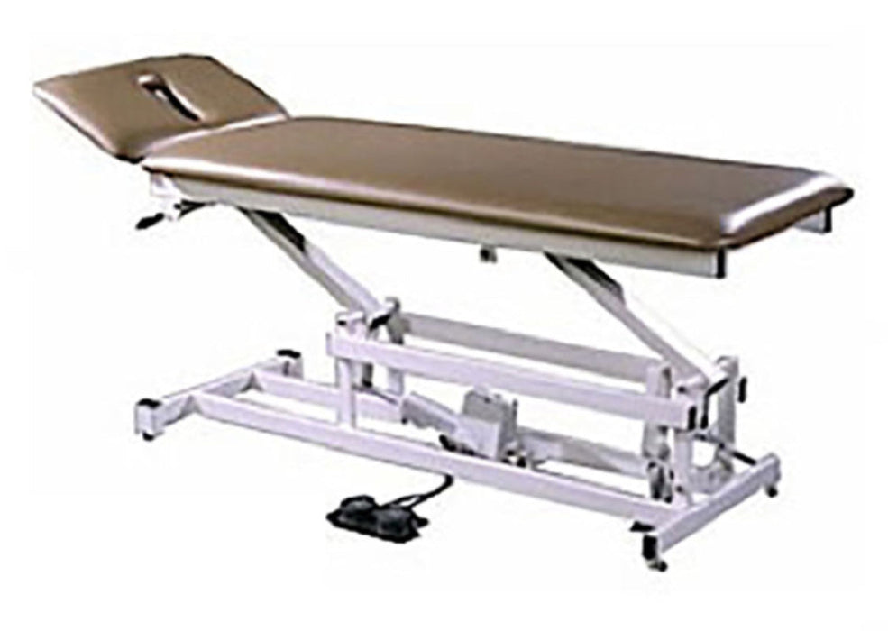 Power Hi-Lo Treatment Table w/ Flat Top & Adjustable Headrest. Non-Skid Glides