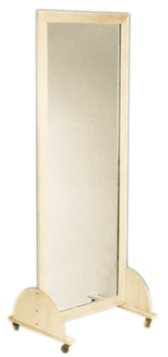 Mobile Plate Glass Mirror. 22" W x 60" H for Physical Therapy