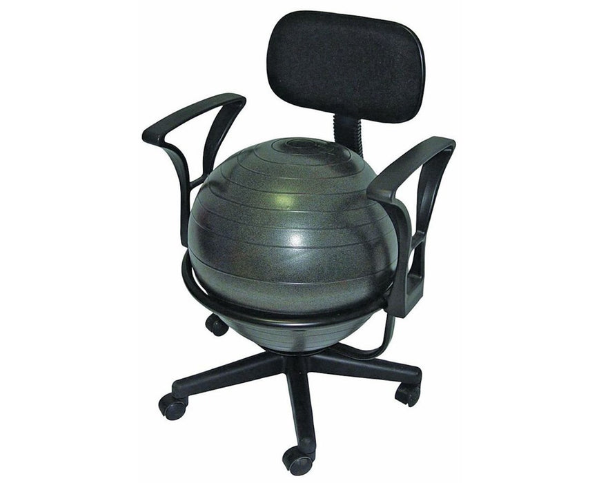 Metal Exercise Ball Chair with Arms