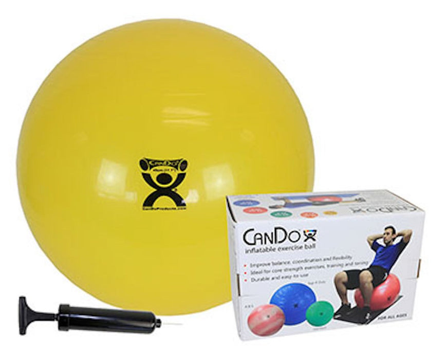 Economy Exercise Ball with Pump - 18" [Yellow]