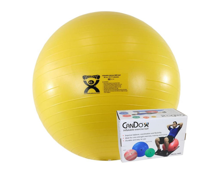 Deluxe ABS Exercise Ball - 18" [Yellow] Retail Box