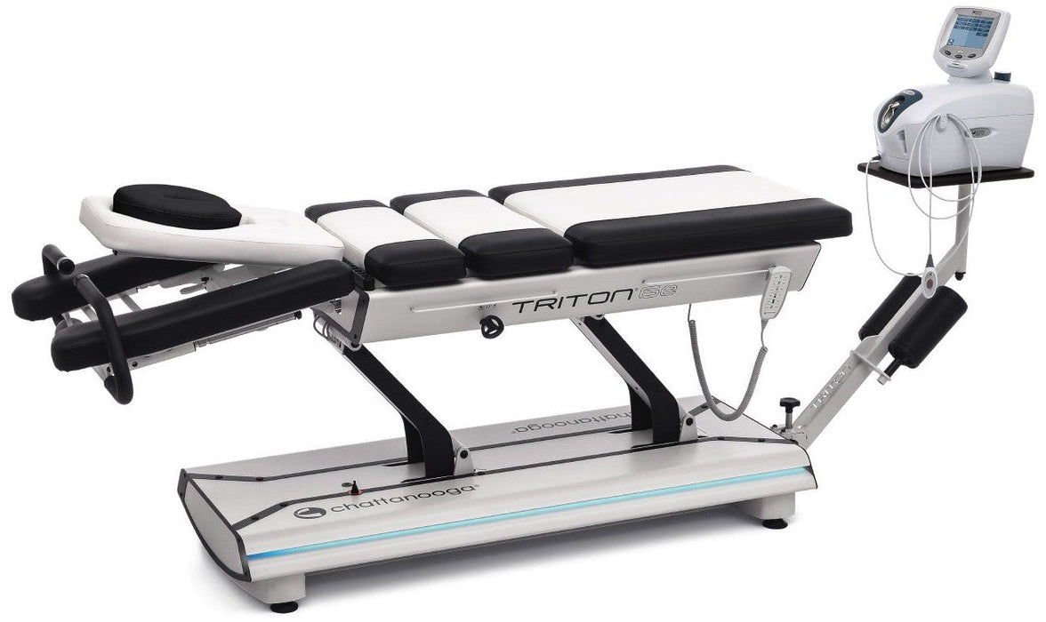 Triton DTS 6E Hi-Lo Traction Power Chiropractic Table w/ 6-Section Top & Retractable Casters