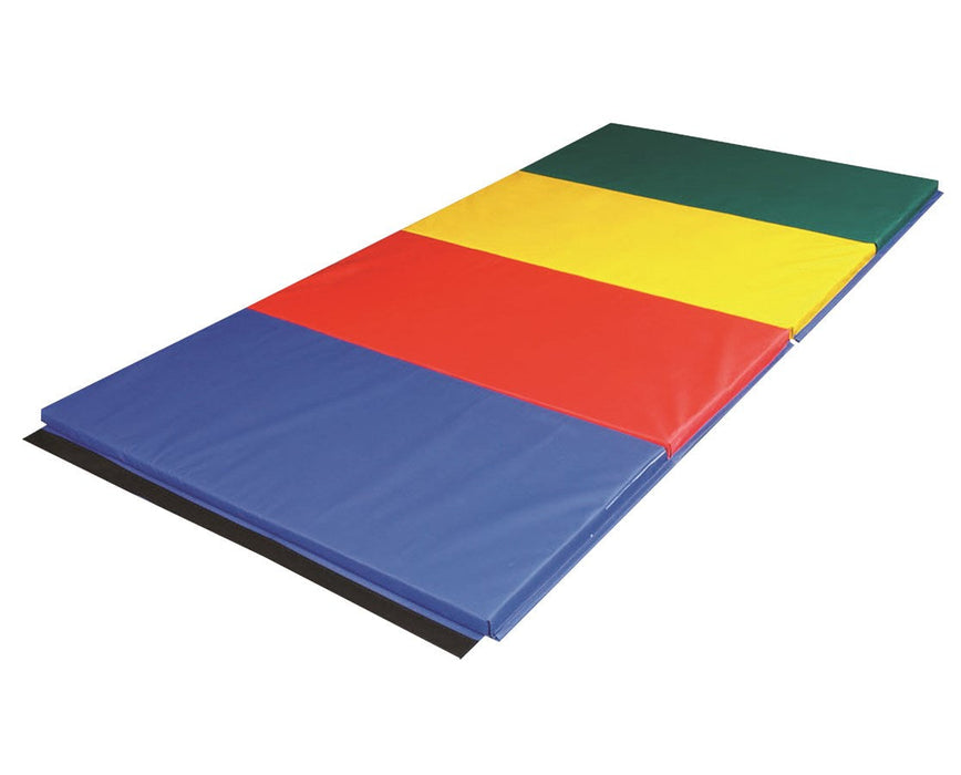 Accordion Exercise Mat - 1-3/8" Pe Foam w/ Rainbow Colors 4' x 10'