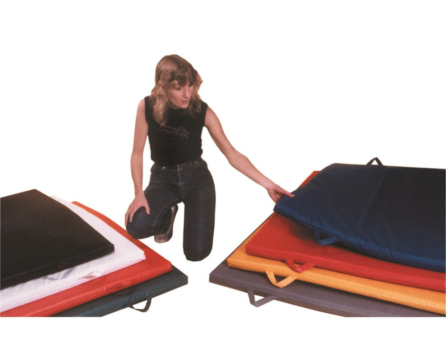 Non-Folding Exercise Mat with Handle 1-3/8" PE Foam - 4' x 6'