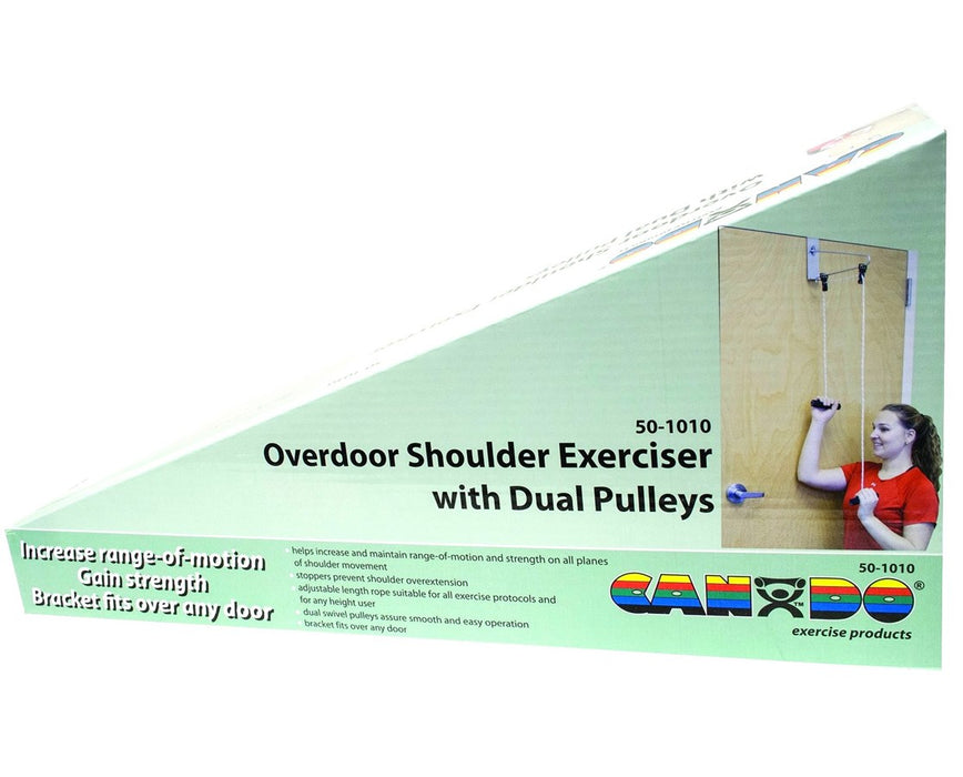 Over Door Shoulder Exerciser - Double Pulley with Door Bracket - 25/pk