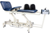 Power Hi-Lo Rehab Therapy Chiropractic Table (4-Section Top, Adjustable Headrest & Casters) with Traction Decompression System [Mettler ME4200]