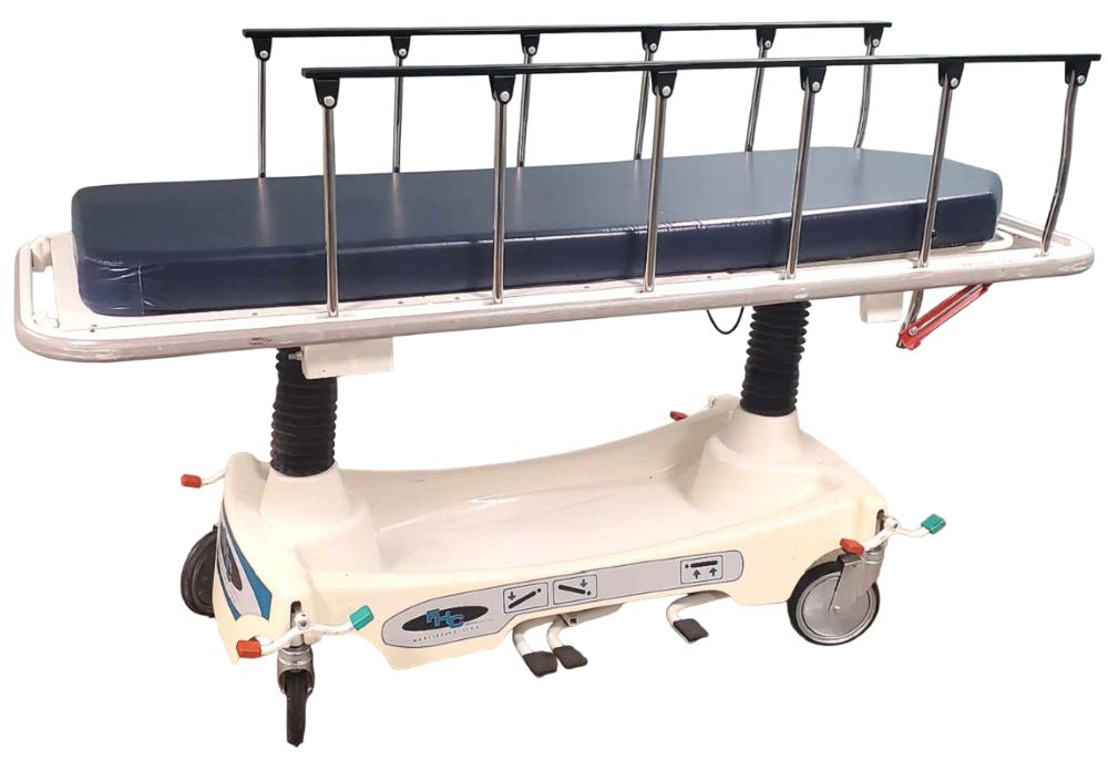 Bariatric Mobilecare Hospital Stretcher with Pneumatic Backrest