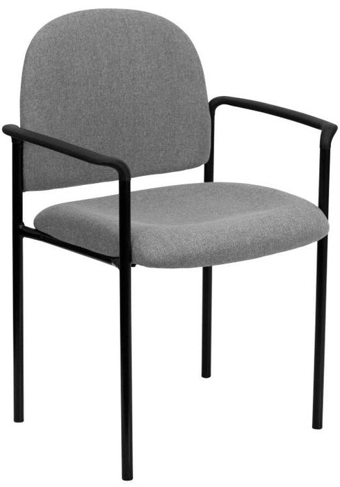Side Chair w/ Armrests [Comfort Acrylic. Gray Fabric]