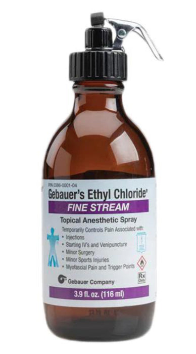 Ethyl Chloride Topical Anesthetic Spray. Glass Bottle, Fine Pinpoint Stream (12/bx)