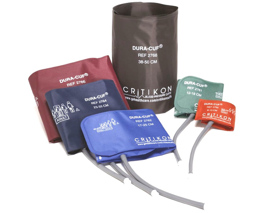 Critikon Dura-Cuf Blood Pressure Cuff - 5/Bx - Small Adult Long - 2-Tube Inflation System