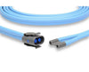 Blood Pressure Air Hose. 13 ft., Round Connector to Dinaclick Connector