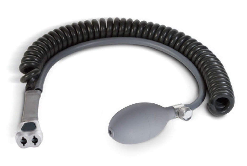 Adapter for Manual Inflation Systems. Wall Manometer w/ Coil tubing. Bulb & Valve to 2T Dinaclick Female Recept (5/Pk)