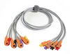 Leadwire Set for ECG Machines. 4 Add-On, Grabber, AHA-HEIM