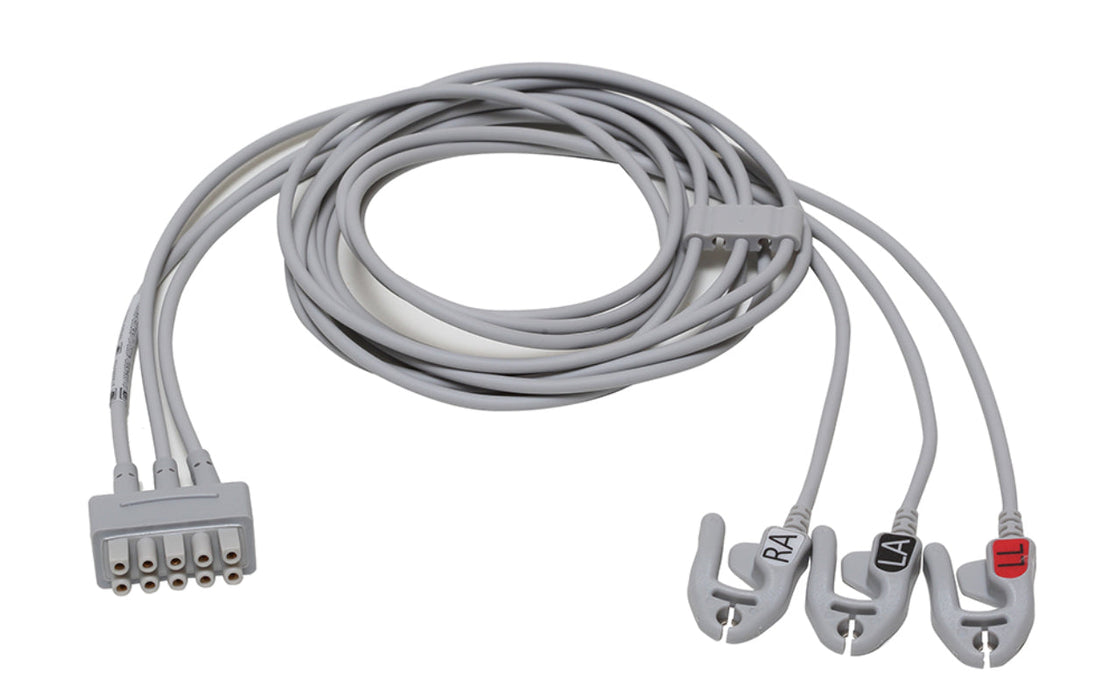 3-Lead ECG Leadwire Set for Patient Monitors. Grabber. AHA. 51"