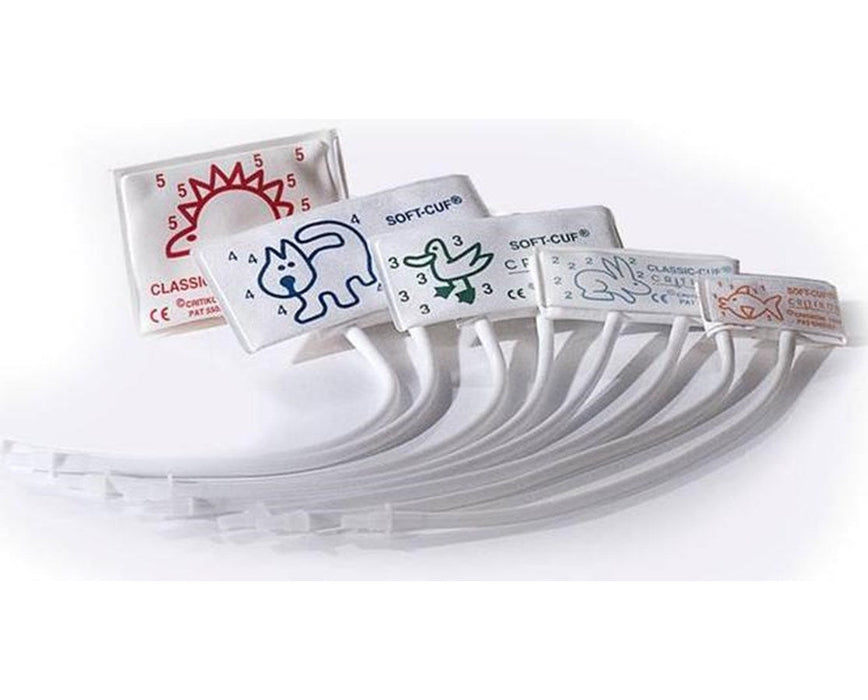 Critikon Neonatal Blood Pressure Cuff - 20/Bx No. 5 [White] 1-Tube Male Slip