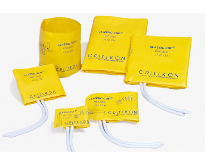 Critikon Isolation Classic-Cuf Blood Pressure Cuff - 20/Bx Adult 2-Tube Submin Connector
