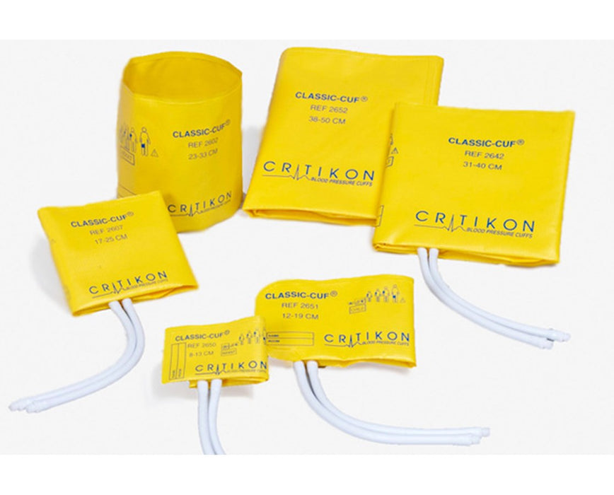 Critikon Isolation Classic-Cuf Blood Pressure Cuff - 20/Bx Small Adult 2-Tube Screw Connector