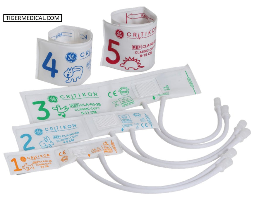 Classic-Cuf Neonatal Blood Pressure Cuff w/ Neo-Snap Connector – 20/cs - Size 1 Cuff w/ 2 Tubes