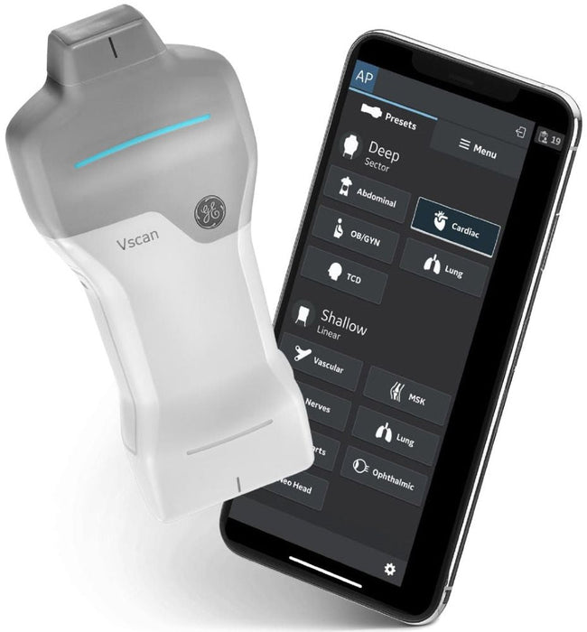 Vscan Air SL Sector Handheld Ultrasound Scanner. Phased Array & Linear Array Dual-Probe