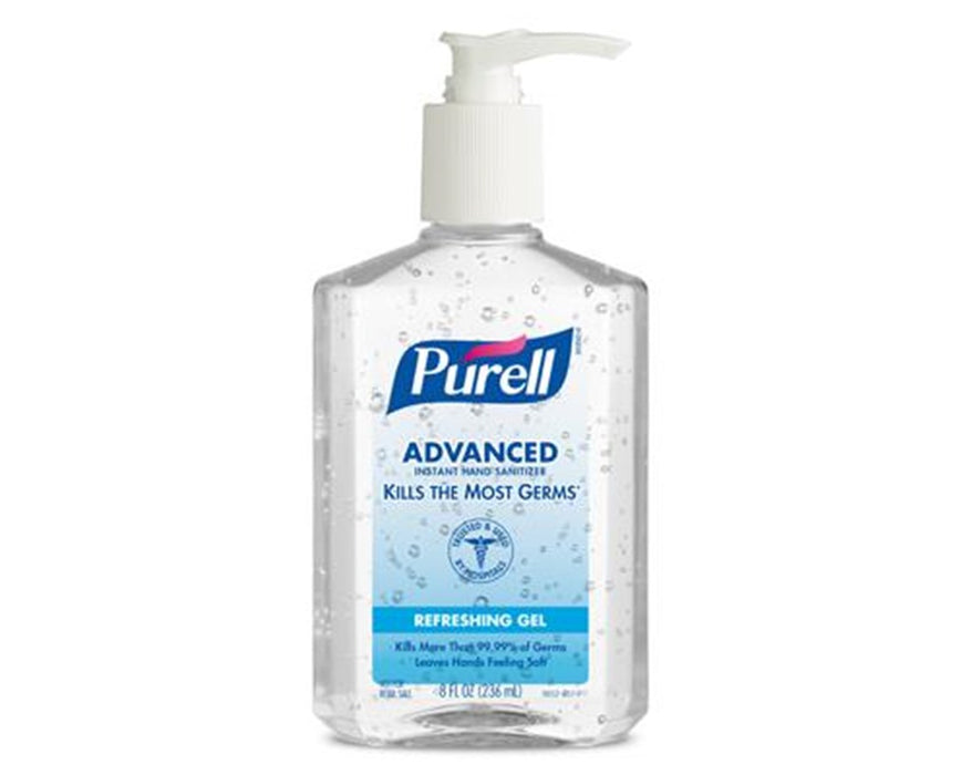 Advanced Instant Hand Sanitizer: 8 fl oz Pump Bottle, 12/cs