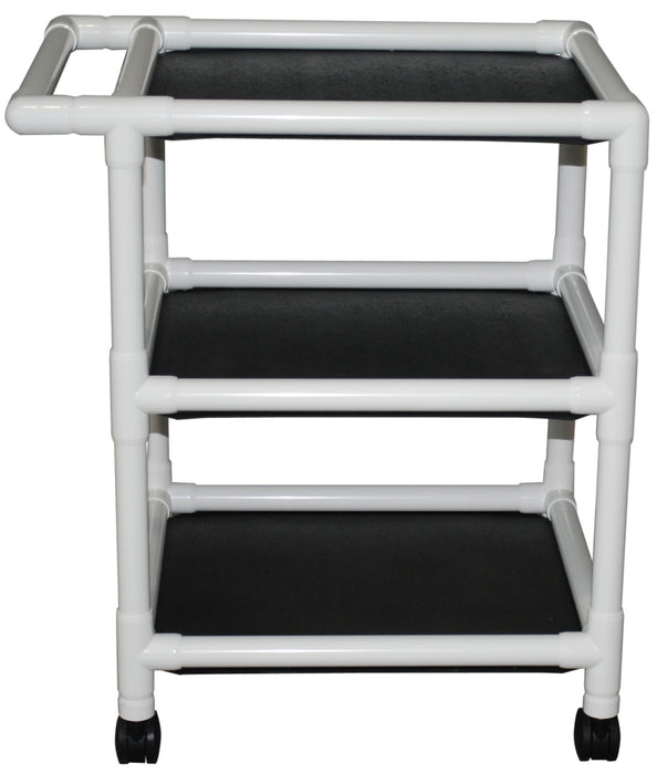 PVC Three-Shelf Utility Cart