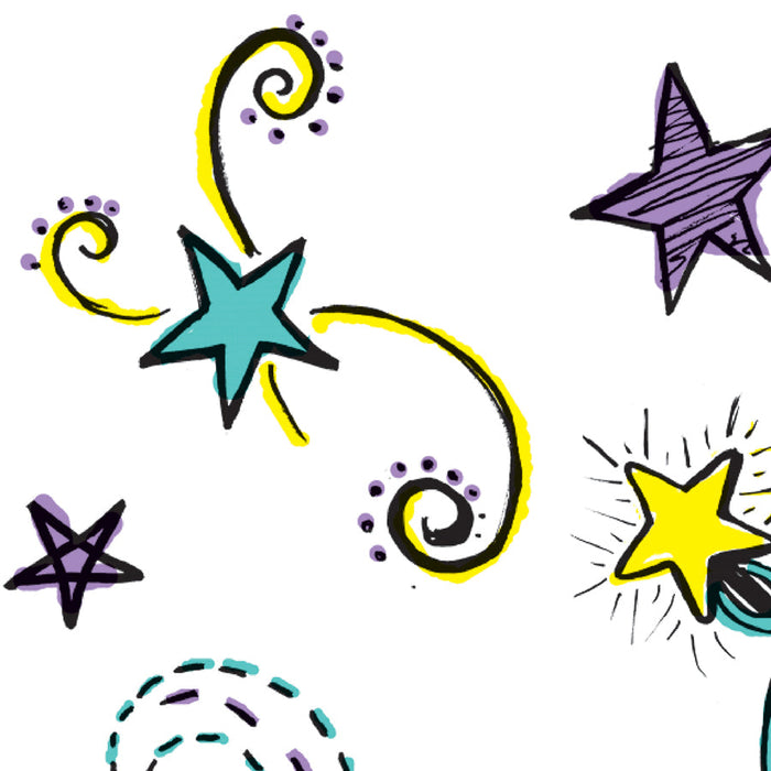 Printed Exam Table Paper Rolls, Pediatric 125 ft. Crepe Stars of Hope. 21" (12/cs)