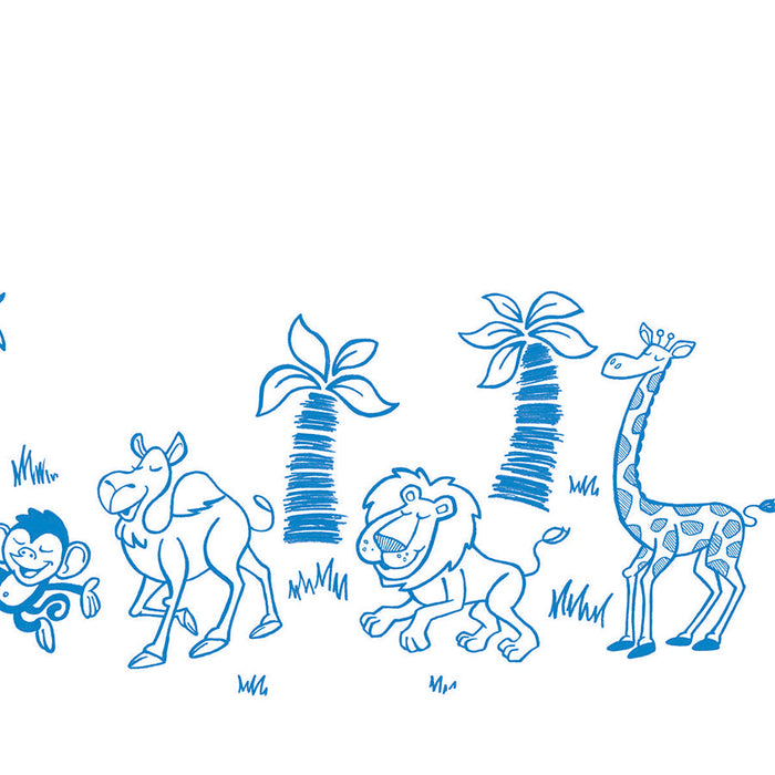 Printed Exam Table Paper Rolls, Pediatric 125 ft. Crepe Animal Parade. 14.5" (12/cs)