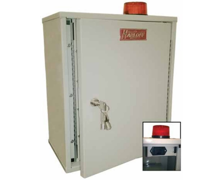 Double Door Narcotics Cabinet w/ Audio, Visual Alarm, 16" W x 8" D x 26" H, Electronic Pushbutton Lock
