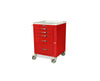 M-Series Mini (Narrow) Short Steel Emergency Crash Cart w/ Breakaway Lock