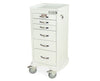 M-Series Mini Tall Steel Clinical Cart w/ Electronic Pushbutton Lock - 5 Drawers (2-3