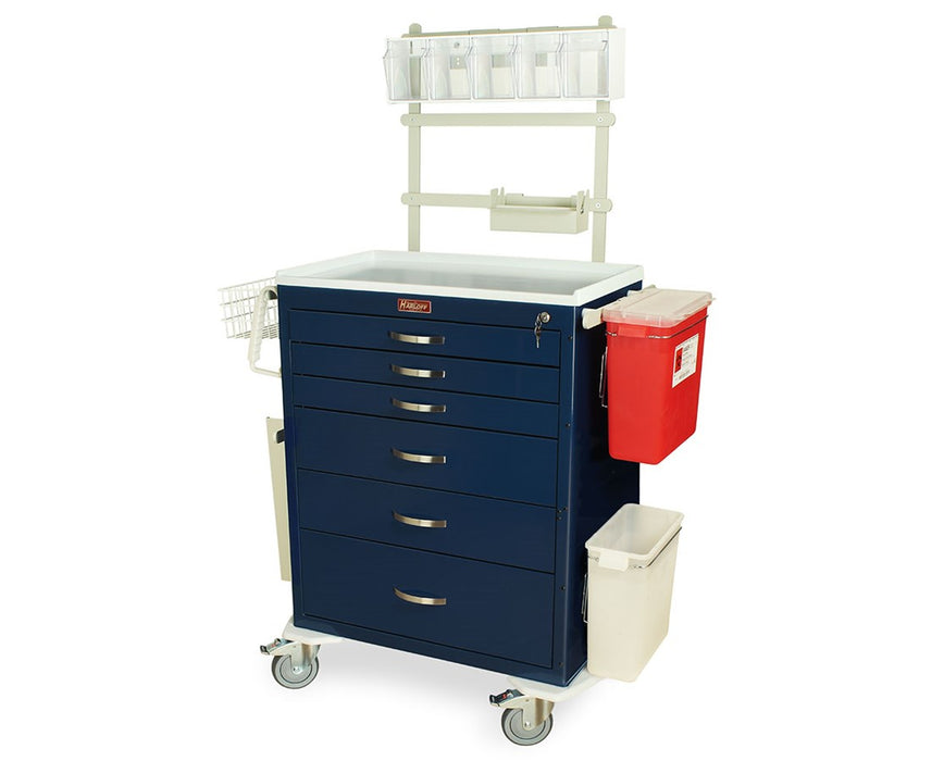 Harloff M-Series Steel Anesthesia Cart - Deluxe Anesthesia Accessories Package