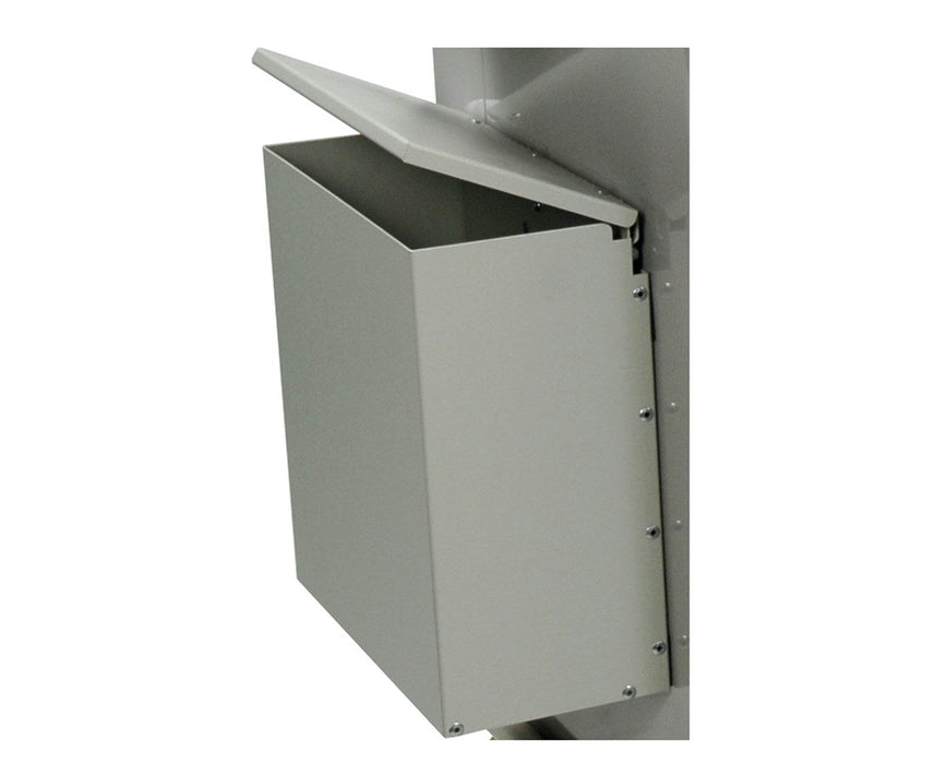 Aluminum Waste Container With Cover, Locking Lid and Mounting Bracket