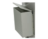 Aluminum Waste Container With Cover and Mounting Bracket