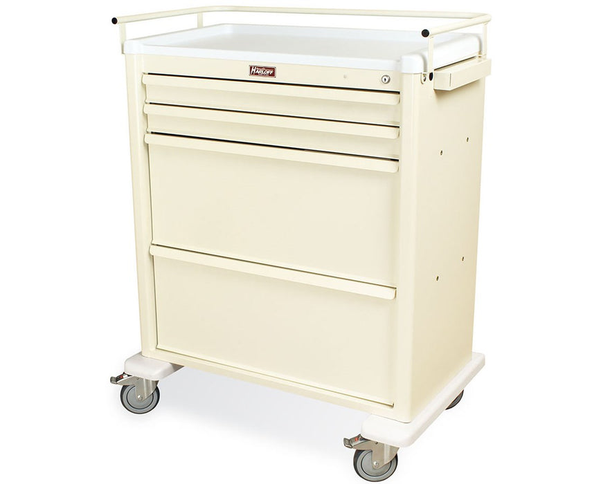 Aluminum Universal Line Wide Medication Cart - Wide Punch Card Cart w/ Basic Electronic Lock