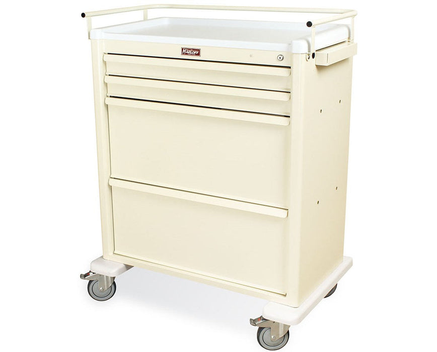 Aluminum Universal Line Wide 4 Drawer Medication Cart - DISPILL Compatible Cart w/ Key Lock