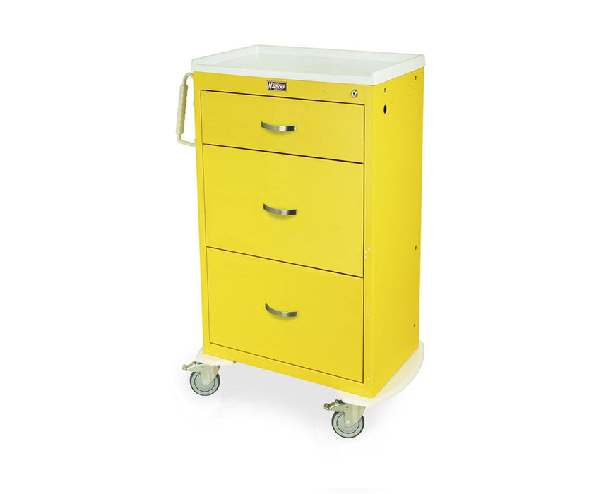 Mini (Narrow) Steel Infection Control Cart w/ Electronic Lock