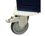 M-Series Full Width Medium Height Steel Clinical Cart with Electronic Pushbutton Lock - Caster Wheel