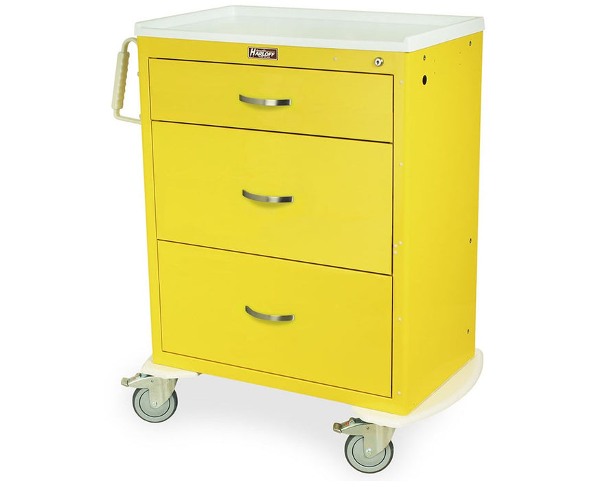 M-Series Tall / Wide Steel Infection Control Cart w/ 4 Drawers, Lock Key, Quick Ship (2-4 Days)
