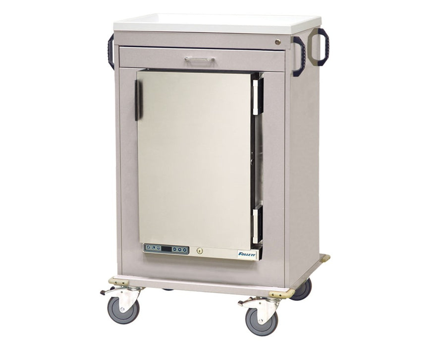 Malignant Hypothermia One Drawer Cart w/ 1.8 cu ft Follett Refrigerator & Key Lock