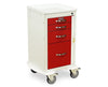 A-Series Mini (Narrow) Short Emergency Aluminum Crash Cart w/ Breakaway Lock