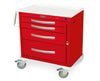 A-Series X-Short Aluminum Emergency Crash Cart w/ Breakaway Lock