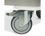 A-Series Full Size XShort Aluminum Emergency Crash Cart w/ Breakaway Lock - Premium Caster Wheel