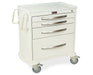 A-Series Full Size Short Aluminum Clinical Cart with Side Handle
