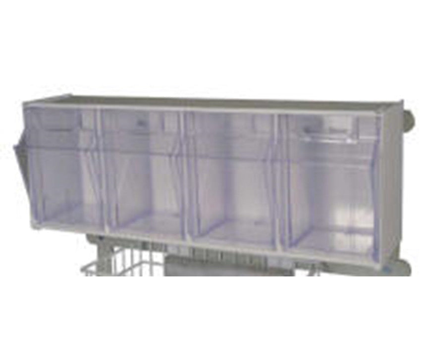 MR-Conditional Tilt Bin with Mounting Clip: 4 Compartment Tilt Bin