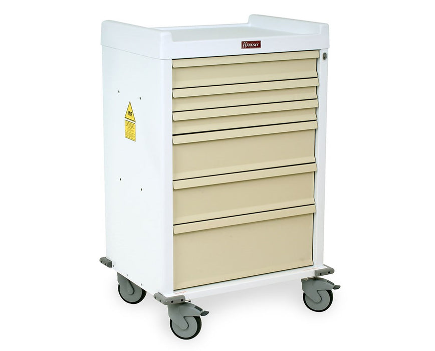 MR-Conditional Anesthesia Cart - Six drawers, standard package