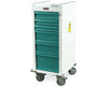 MR-Conditional Narrow Anesthesia Cart. Seven drawers, specialty package