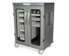 Medstor Max 3/4 Height Double Column Storage Cart - Tempered Glass Double Doors w/ Key Lock