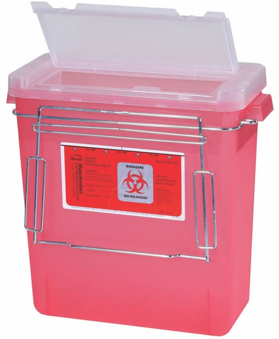 Sharps Container and Aluminum Bracket for A-Series / M-Series Cart