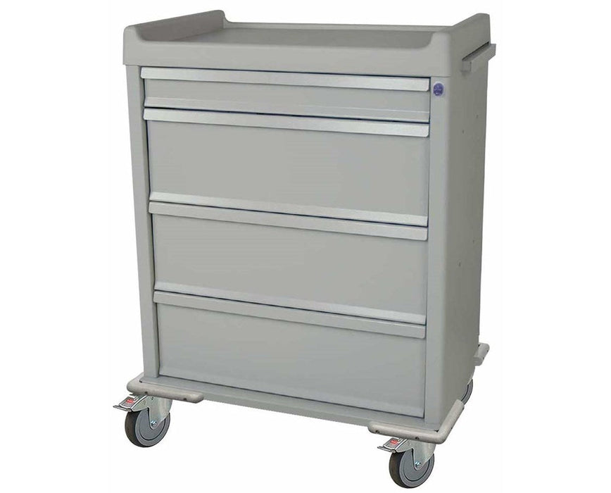 Standard Line Dual Column 550 Punch Card Medication Cart w/ Internal Narcotics Box