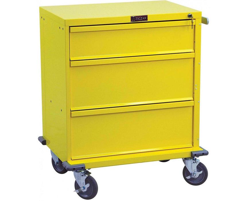 V-Series Three Drawer Standard Package Isolation Cart - 30" Vertical Space w/ Key Lock